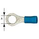 Kabelschuh in Ringform isoliert blau Anwendung 1