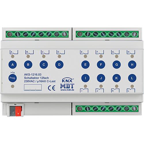 AKS Reiheneinbaugerät Schaltaktor, 16A, 230VAC, C-Last 140µF Standard, REG Standard 4