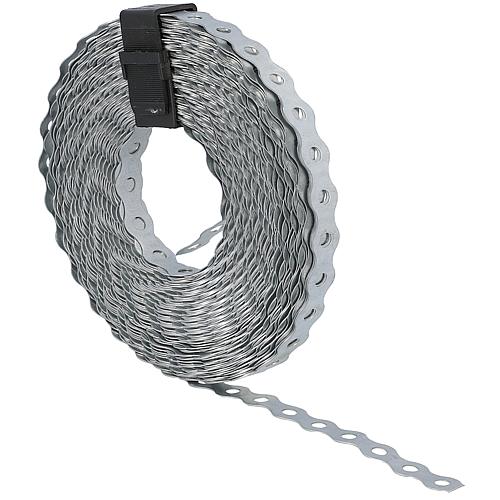 Lochband gewellt, Stahl verzinkt Breite: 12mm, Rolle: 10m