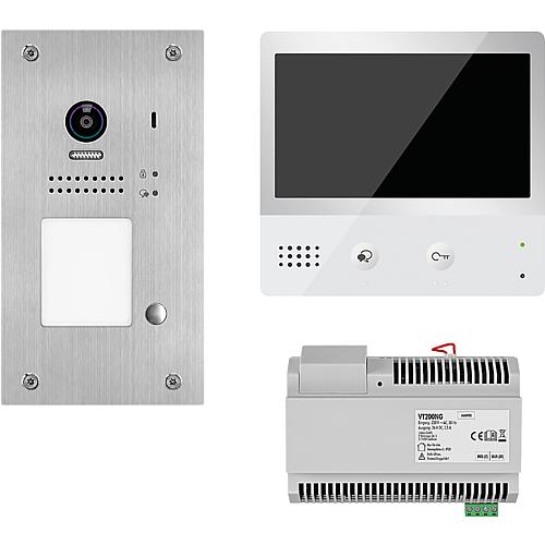 Video door intercom system VT200 flush-mounted comfort set Standard 1