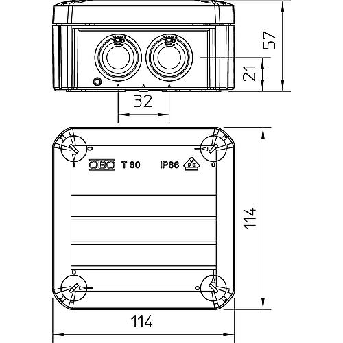 OBO T-series, damp-proof cable boxes