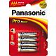 Batterie Panasonic PRO Power LR03 AAA Micro, 1 Pack mit 4 Stk.