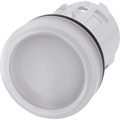 Voyant lumineux 22 mm rond blanc Lentille lisse 3SU1001-6AA60-0AA0