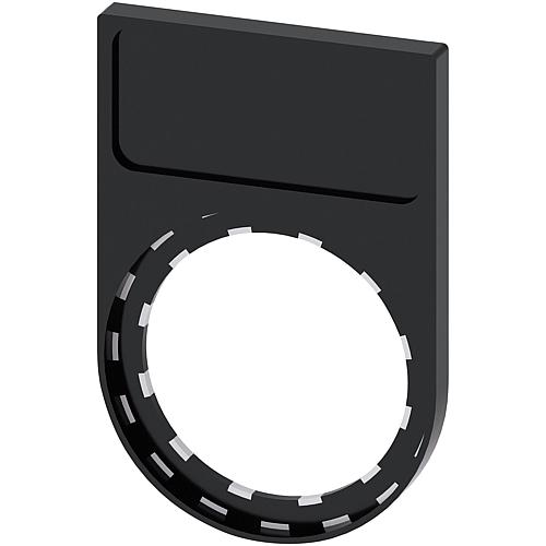 Porte etiquette, plate, arrondie noire, pour etiquette 3SU1900-0AG10-0AA0, 10 pcs