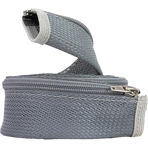 Elastic cable conduit with Zip, grey, 1.5 m