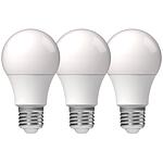 LED SMD illuminants - bulb shape, A60, E27, 8 W, 806 lm, 2700 K, Opal 180°, pack of 3