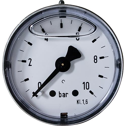 Glyzerin-Rohrfeder-Manometer ø 40 mm, DN 6 (1/8") axial Standard 1