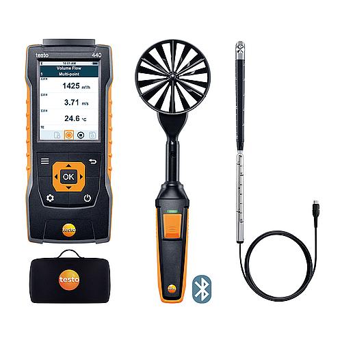 Climate measuring device, testo 440 Flow combi-set 2 with Bluetooth® Standard 1