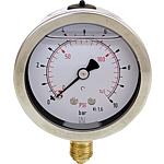 Glyzerin-Rohrfeder-Manometer ø 63 mm, DN 8 (1/4") radial