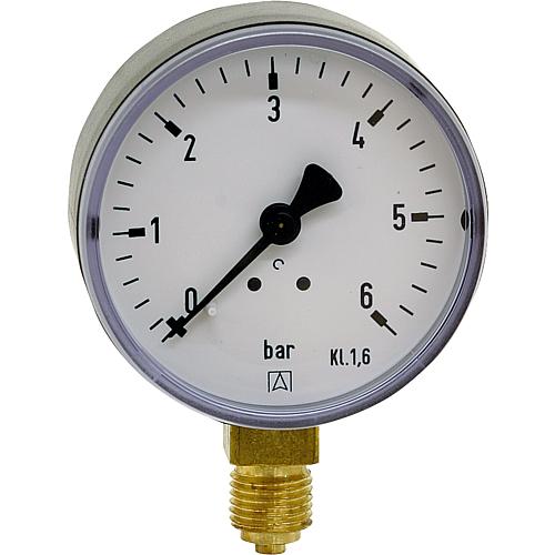 Bourdon tube pressure gauge ø 63 mm, DN 8 (1/4“) radial