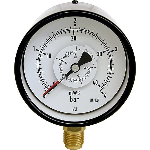 Differenzdruck-Manometer ø 100 mm, 2x DN 15 (1/2") radial Standard 2