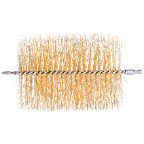 Flue tube broom with M10 ET, and bristle material: Steel wire, brass-plated