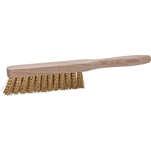 Handheld brush, brass wire bristles