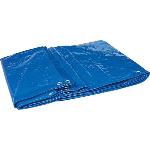 Tarpaulins with edge reinforcement and eyelets