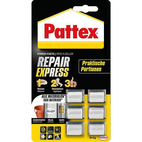 Reparaturknete PATTEX Powerknete Repair Express 6 Portionen á 5g Blisterkarte