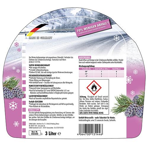Winter windscreen cleaner SONAX AntiFrost + ClearSight up to -20°C Zirbe Anwendung 1