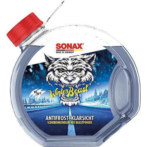 Winter windscreen cleaner SONAX WinterBeast AntiFrost + ClearSight up to -20°C 3l round bottle