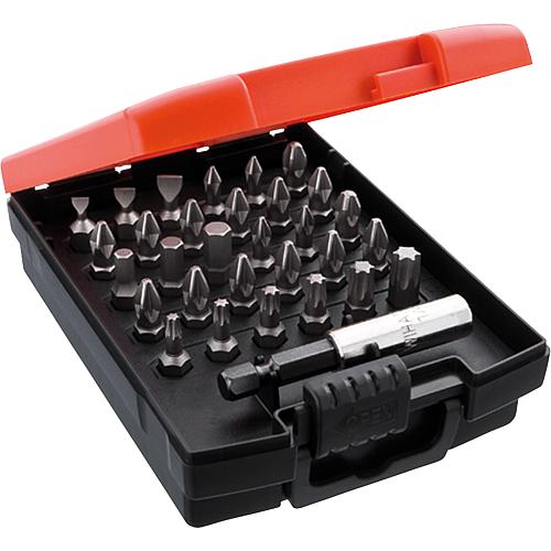 Bit set slotted, Phillips, Pozidriv, Torx®, hex, 31-piece Standard 1