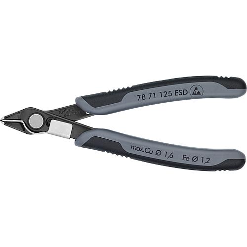 Pince coupe diagonale KNIPEX® Super Knips, acier d'outil bruni spécial, avec ESD, avec borne à fil Standard 1