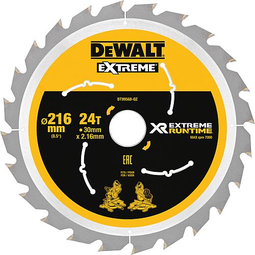 Kreissägeblatt DeWalt, XR Extreme Runtime, ø 216 x 30 mm Standard 1