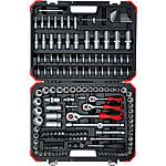 Socket wrench set 1/4” + 3/8” + 1/2”, 172 pieces