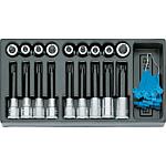 Screwdriver insert set 1/2” 1500 ES-ITX 19 LKP, in 1/3 module, 19-piece