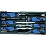 Screwdriver set, in 1/3 module, 6-piece