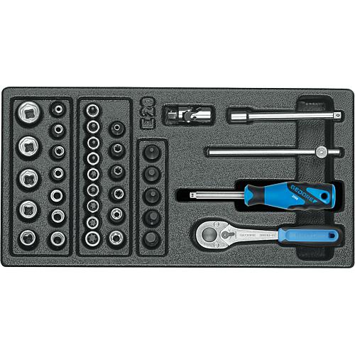 Steckschlüssel-Satz 1/4", in 1/3 Modul, 37-teilig Standard 1