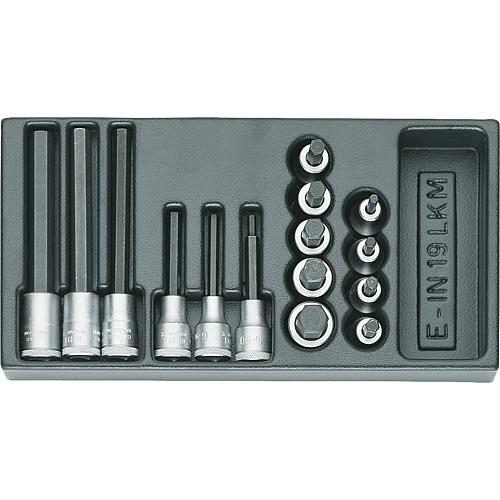 Satz Schraubendreher-Einsätze 1/2", in 1/3 Modul, 15-teilig Standard 1