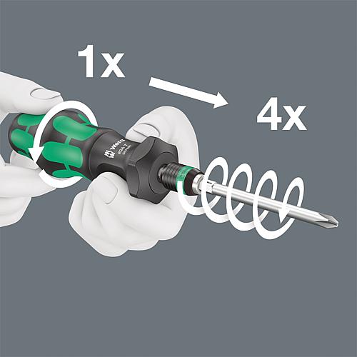 Schraubendreher-Set Kraftform Turbo Schlitz, Phillips, Pozidriv, Torx®, Innen-Sechskant, 19-teilig