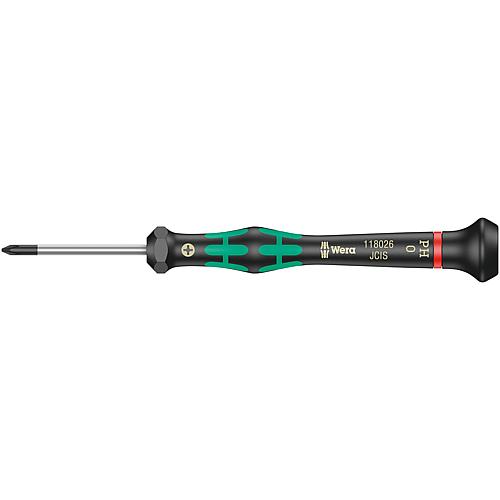 Phillips screwdriver Electrician’s series Micro. round blade, Black Point tip
