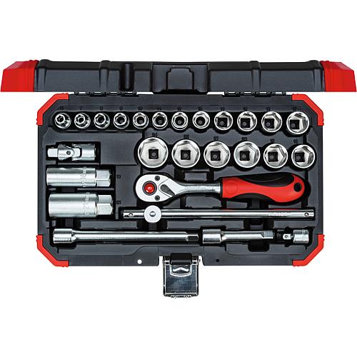 Socket wrench set 3/8", 26-piece Standard 1