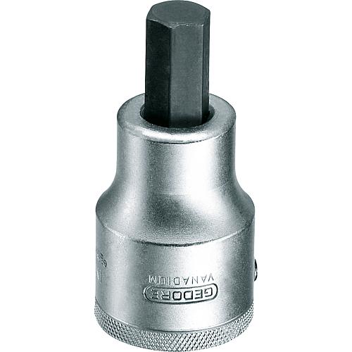 Screwdriver insert 3/4" hexagonal socket, metric, short