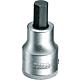 Screwdriver insert 3/4" hexagonal socket, metric, short