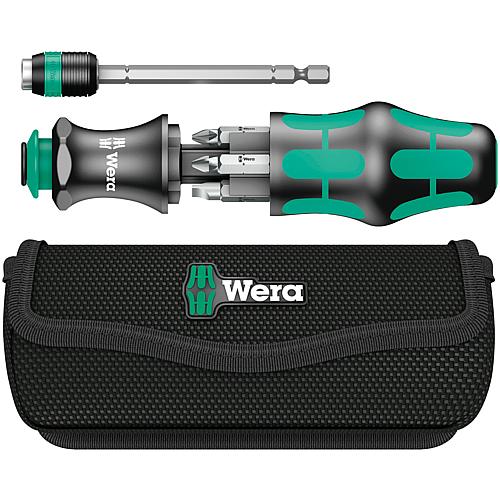 Kit tournevis WERA, mandrin à serrage rapide, réserve d´embouts, Pozidriv-, TORX®, 7 pièces Standard 3