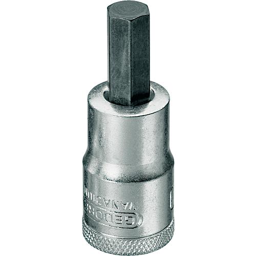 Screwdriver insert 1/2" hexagonal socket, metric, short