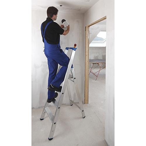 Stepladder with material tray