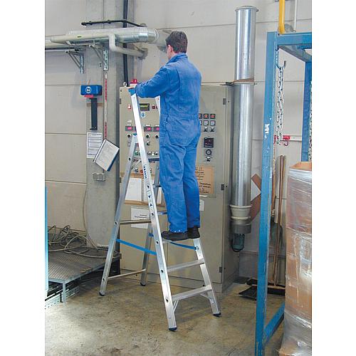 Stepladder with material tray