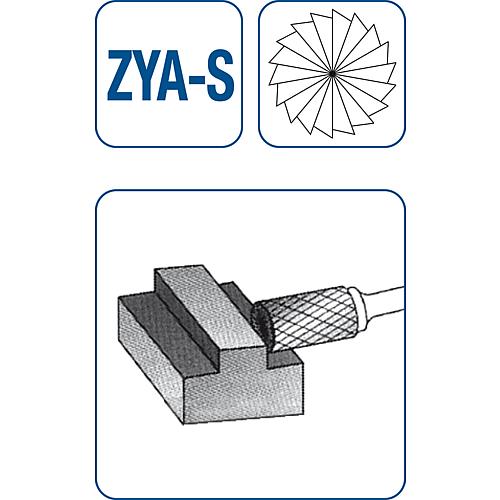 Metall-Frässtifte, Hartmetall, Zylinder, mit Stirnverzahnung Standard 3