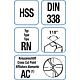 Twist drill HSS, DIN 338 RN Piktogramm 2