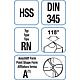 Metall-Spiralbohrer, kurz, DIN 345 RN Piktogramm 1