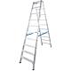 Step double ladder Working height 3.88 Standing height 1.88 Length 2.54 Steps 2x10