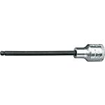 Screwdriver insert 1/2”, hex socket, metric, with ball head, long