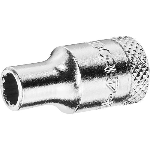 Socket wrench insert 1/4", double-hex, metric, short Anwendung 1