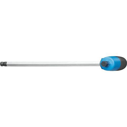 Hex socket angled screwdriver, with ball head