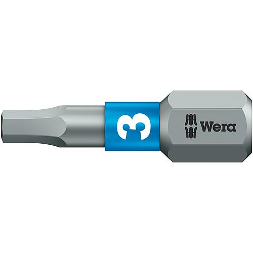 Embout 840/1 BTZ WERA, hexagonal 1/4" pour six pans creux, très rigide, zone BiTorsion Standard 1