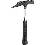 Roofing hammer, with tubular handle, roughened track, 600 g