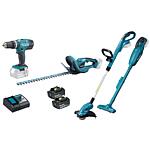 Kit batterie Makita 4 pièces 18 V DLX4093 avec 2x batteries 3,0 Ah et chargeur