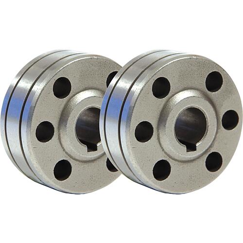 2 wire guide rollers - type B - Ø 1.0/1.2 mm - steel/stainless steel