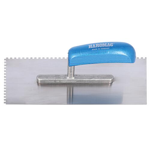 Smoothing trowel 4x4, serrated 280mm steel, tempered Blue grip